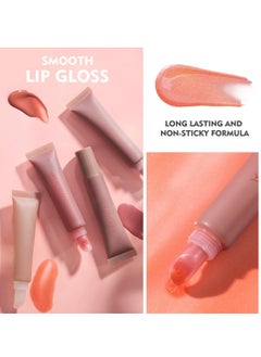 LACHAVA Lip Gloss Lip Oil Hydrating Smooth Gloss Tinted Lip Balm Transparent Lip Care Reduce Drying Moisturize Long Lasting Nourishing Non Sticky Fresh Texture & Dry Lips Care Plumper 08  - Image 3