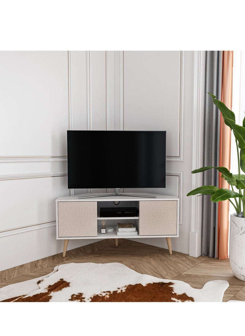 Decorotika Lesson 120 cm Corner TV Unit for TVs up to 55"  - Image 1