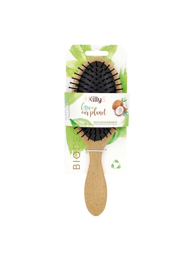 Biodegradable Hairbrush Made of Coconut Shread - Oval