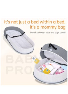 Relex Portable Baby Crib Bed, Foldable Travel Bassinet with Mosquito Net and Awning, Infant Newborn Sleeper Bed for Outdoor Shopping, Camping, Travel  - Image 4