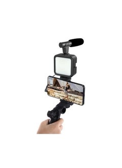 QSHOP QSHOP® Professional Video Photography Studio Kit for Smartphone and Camera with Microphone, LED Light, Starter Kit Compatible with YouTube TikTok for Content Creators  - Image 3