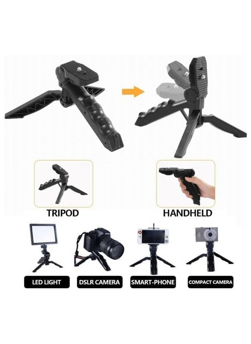 QSHOP - QSHOP® Professional Video Photography Studio Kit for Smartphone and Camera with Microphone, LED Light, Starter Kit Compatible with YouTube TikTok for Content Creators - Image 1
