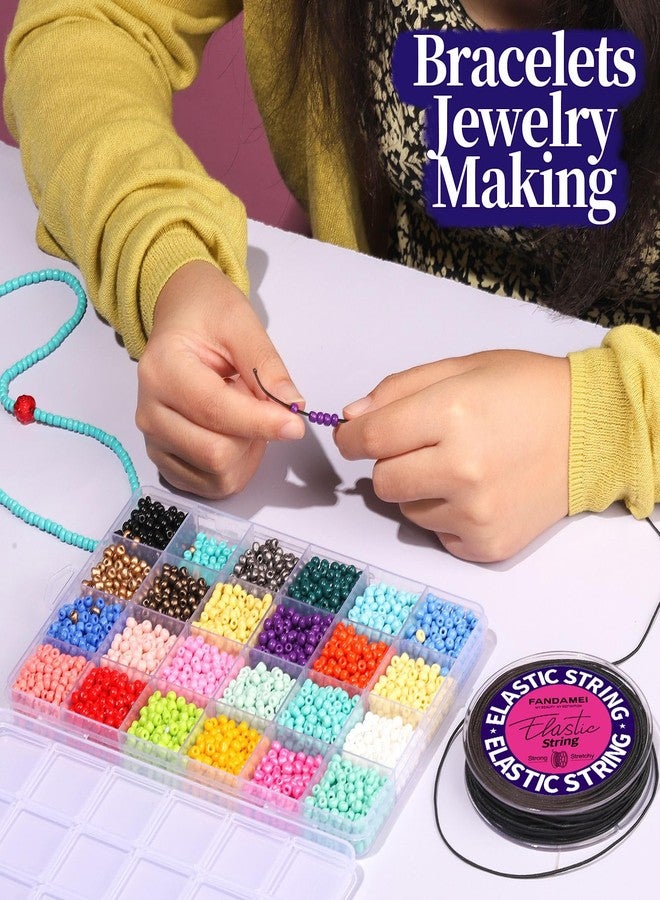 FANDAMEI 1mm Elastic String for Beading, Elastic Cord Stretchy for Bracelets Making, Stretch Bead Cord for Jewelry Making, Sturdy Thread for Bracelet Necklace Crafts Christmas DIY Elastic String Cord - Image 4