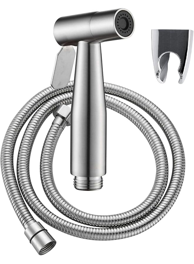 The Bros Handheld Bidet Sprayer Toilet Sprayer Stainless Steel Brushed Bathroom Shower - Image 1
