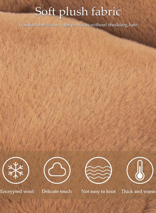 DUNISO Multiuse Plush Car plush cushion, Cartoon Bear Style Car Interior ， For Back and Lumbar Support Cushion for Car, Office Chair & Home，Soft Durable and Machine Washable ，75x40 cm - Image 3