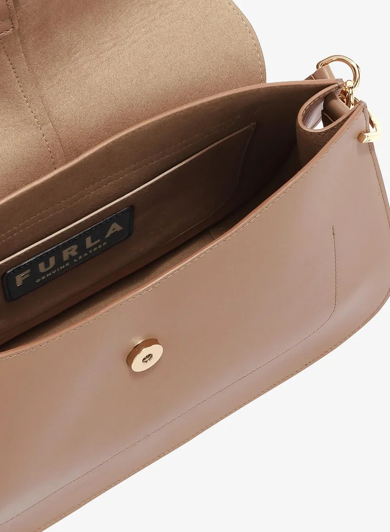 Furla Brown Flow Top Handle Bag Greige Mini for Women | Best Price UAE