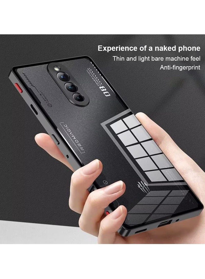 جراب Red Magic 8 Pro/8S Pro، إطار معدني مقاوم للصدمات وظهر زجاجي شفاف، غطاء حماية مثالي للكاميرا - Image 5