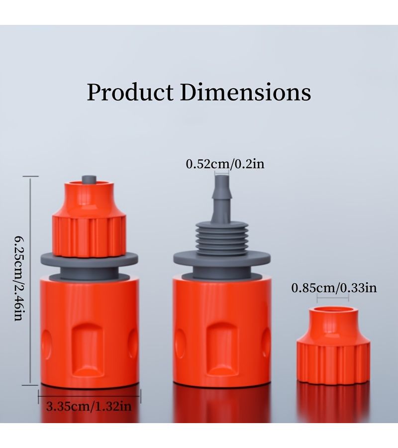 Orange Threaded Adapter For Connecting Car Washing Machine To High Pressure Washer With Quick Garden Hose Attachment 1 Piece - Image 2