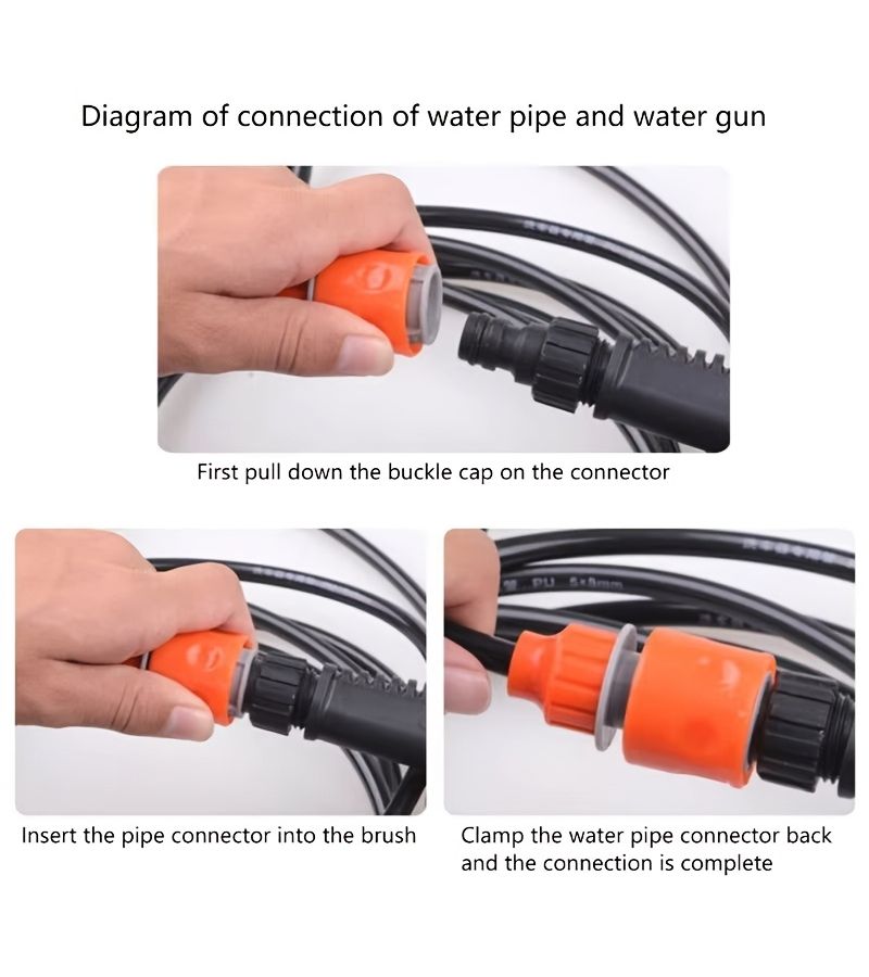 Orange Threaded Adapter For Connecting Car Washing Machine To High Pressure Washer With Quick Garden Hose Attachment 1 Piece - Image 3
