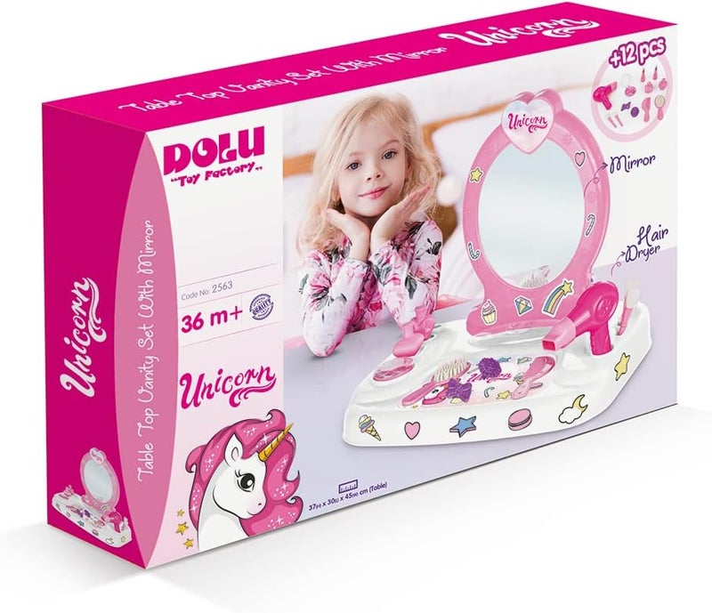 Dolu UNICORN TABLE TOP VANITY SET WITH - Image 1