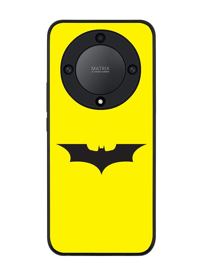 Stylizedd Rugged Black edge case for Honor X9a 5G Slim fit Soft Case Flexible Rubber Edges Anti Drop TPU Gel Thin Cover -  Iconic Bat - Image 1