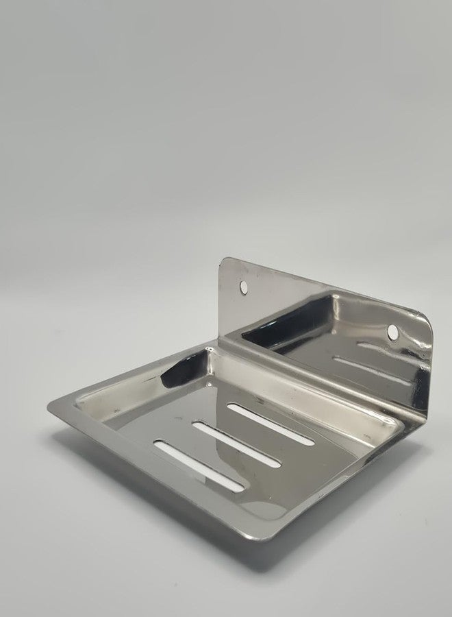 DLII® Premium Stainless Steel Soap Dish Holder | Wall-Mounted, Rust-Resistant, Sleek Space-Saving Design | Bathroom & Kitchen Soap Stand - Pack of 1 - Image 5