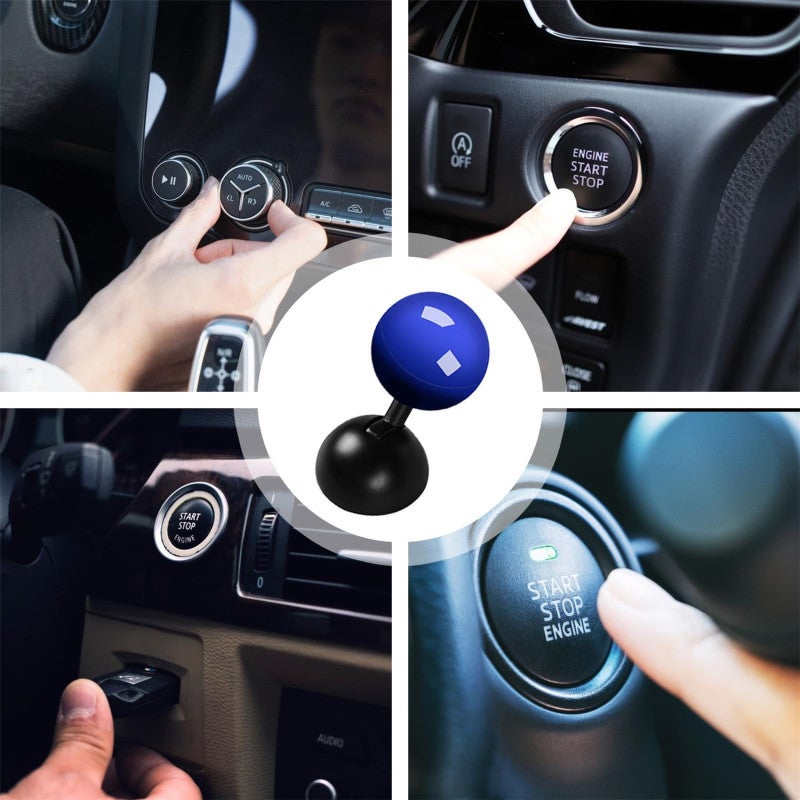 Push Start Button Cover: 41mm Blue Zinc Alloy - Long-lasting Fade-resistant Finish, Retro Arcade Style for Car Interior, Computer Hosts, Electrical Switches - Image 5