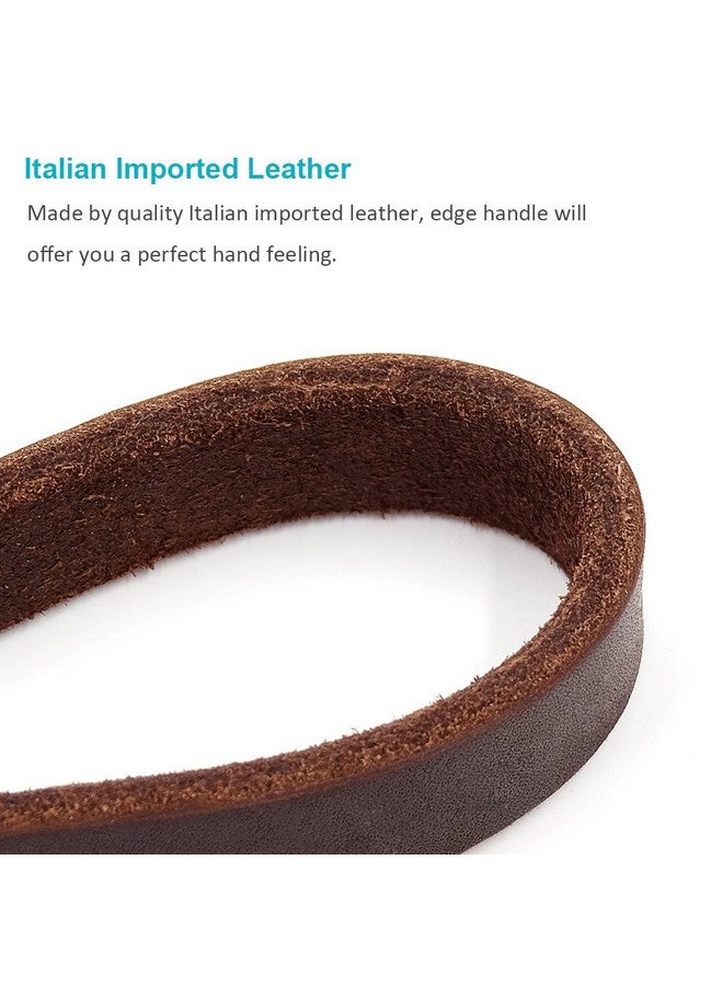 Fairwin FAIRWIN Leather Short Dog Leash 12" - Short Dog Traffic Lead Leash for Large Dogs Training and Walking (Width: 3/4") (Brown-New) - Image 5