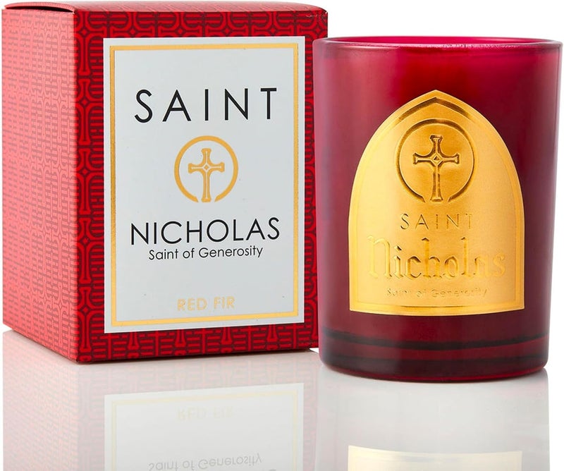 Saint Saint Nicholas Scented Candle with Prayer, Prayer Coin, and Holy Oil, Saint of Generosity, Soy Coconut Aromatherapy Candle with 80 Hour Burn Time, Special Edition