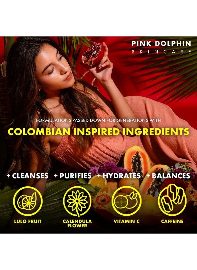 Pink Dolphin | Lulo Fruit Antioxidant Facial Cleanser | Antiaging Face Wash | Deep Cleans & Prevents Acne | Smooths & Nourishes Skin | Vitamin C | Vegan | Citrus Scent | Skin Care | Colombia | 4 Oz  - Image 5