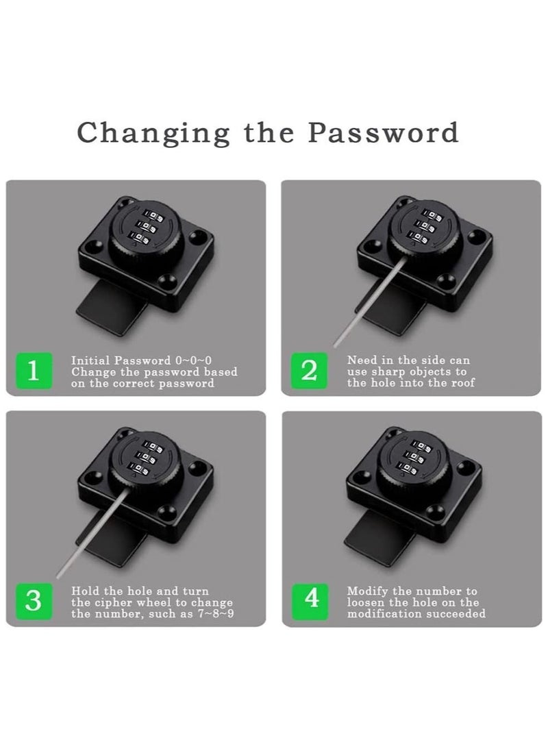 Y&D - Combination of Lock Mechanism Rotary Room Door Mechanical Office File Cabinet Sliding Buckle Surface-Mounted Old-Style - Image 1