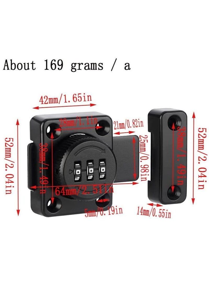 Y&D - Combination of Lock Mechanism Rotary Room Door Mechanical Office File Cabinet Sliding Buckle Surface-Mounted Old-Style - Image 1