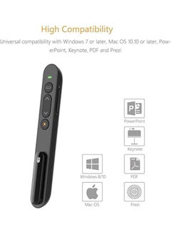 General Presentation Remote, Wireless Presenter Remote with Red Light, Hyperlink, Volume Control - 2.4GHz PowerPoint Remote for PPT/Keynote/OpenOffice/Windows/MAC OS  - Image 4