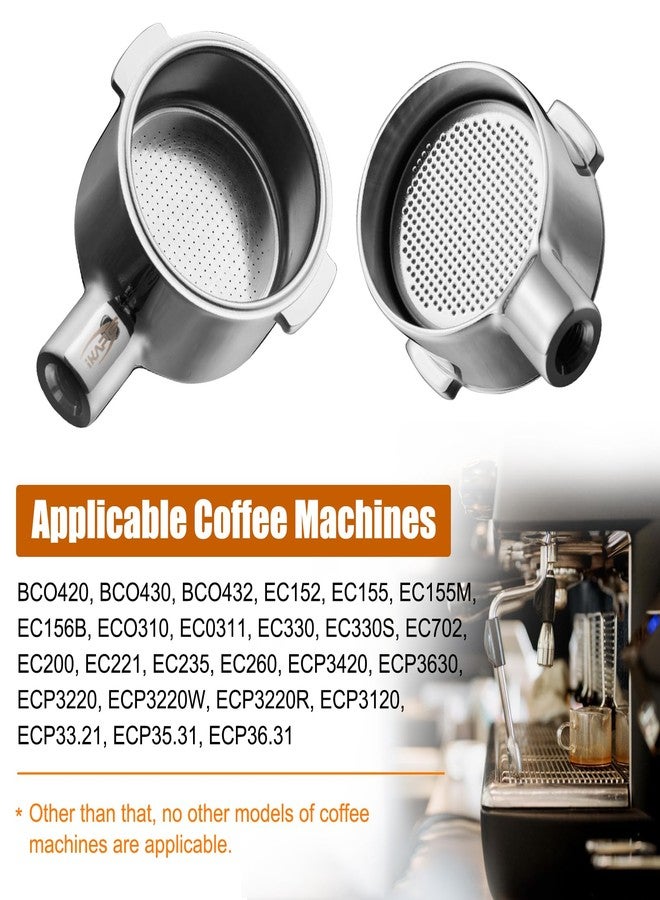 IKAPE 51MM Espresso Bottomless Portafilter, 2 Ears Coffee Bottomless Portafilter with Filter Basket Made in Natural Wood, Compatible with Delonghi ECP3420, EC155, BCO430, EC260 Coffee Machine - Image 2