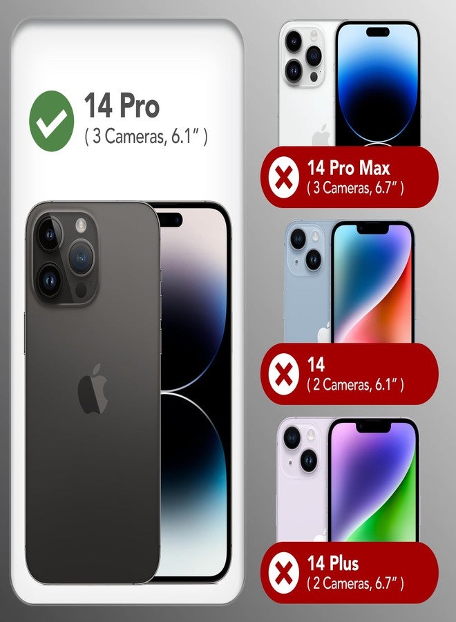 غونيز جراب GONEZ لهاتف iPhone 14 Pro، متوافق مع MagSafe، مع واقي شاشة + واقي عدسة الكاميرا، بطانة ناعمة من الألياف الدقيقة مقاومة للخدش، غطاء هاتف من السيليكون السائل المقاوم للصدمات، أبيض - Image 2