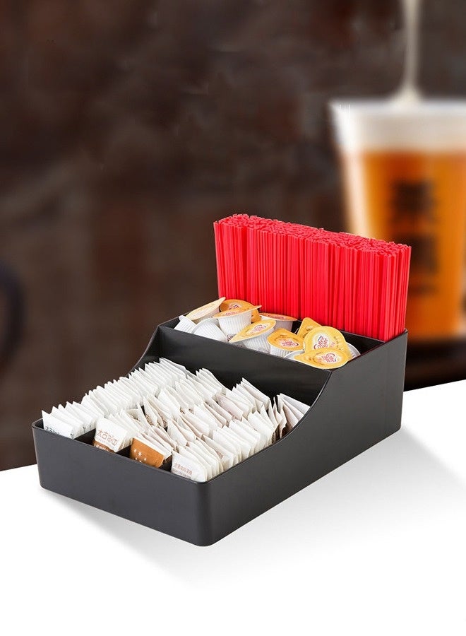 haleemy Coffee Station Organizer for Counter Multi Function Straw Rack Storage Box Tea Bag Holder Coffee and Tea Condiment Storage Organizer  - Image 5