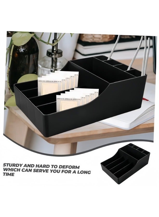 haleemy Coffee Station Organizer for Counter Multi Function Straw Rack Storage Box Tea Bag Holder Coffee and Tea Condiment Storage Organizer  - Image 3