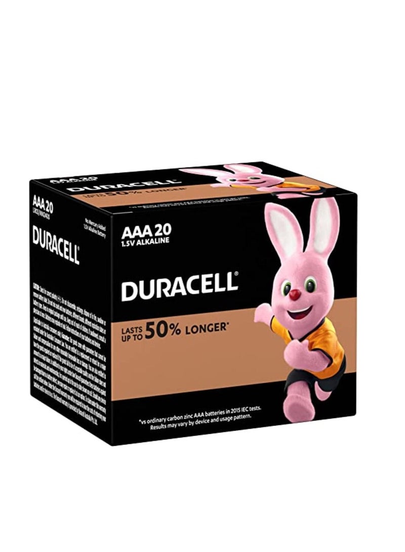 Duracell دوراسيل AAA 1.5 فولت قلوية LR03 حزمة من 20 قطعة - Image 2