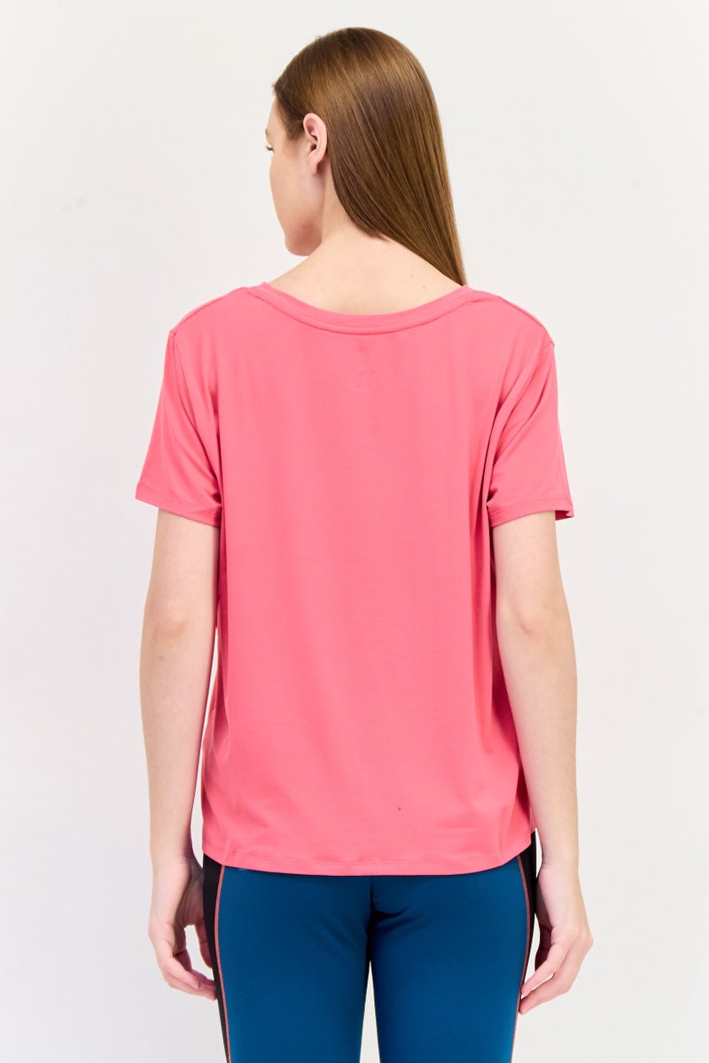 SKECHERS Women Sportswear Fit Short Sleeve Outdoor T-Shirt, Pink - Image 2