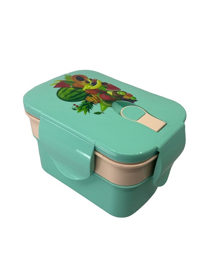 Yolo Double Decker Lunch/Tiffin Box-Green - Image 1