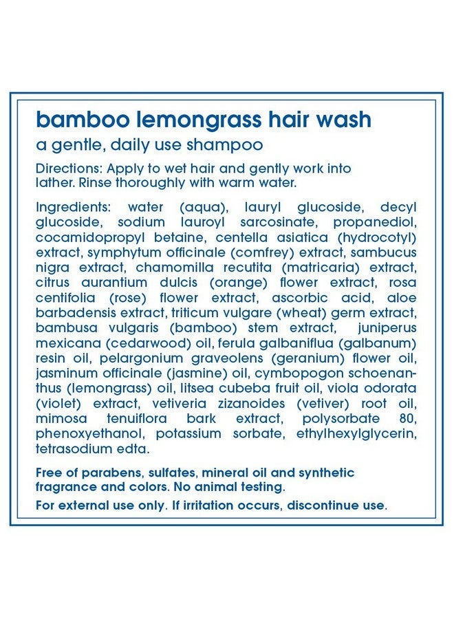 LATHER Bamboo Lemongrass Shampoo & Conditioner Set - Gentle Daily Moisturizing Shampoo & Hair Detangler Conditioner for All Hair Types - Lightweight, Non-Greasy, Sulfate Free - 8 Fl Oz Bottles - Image 1