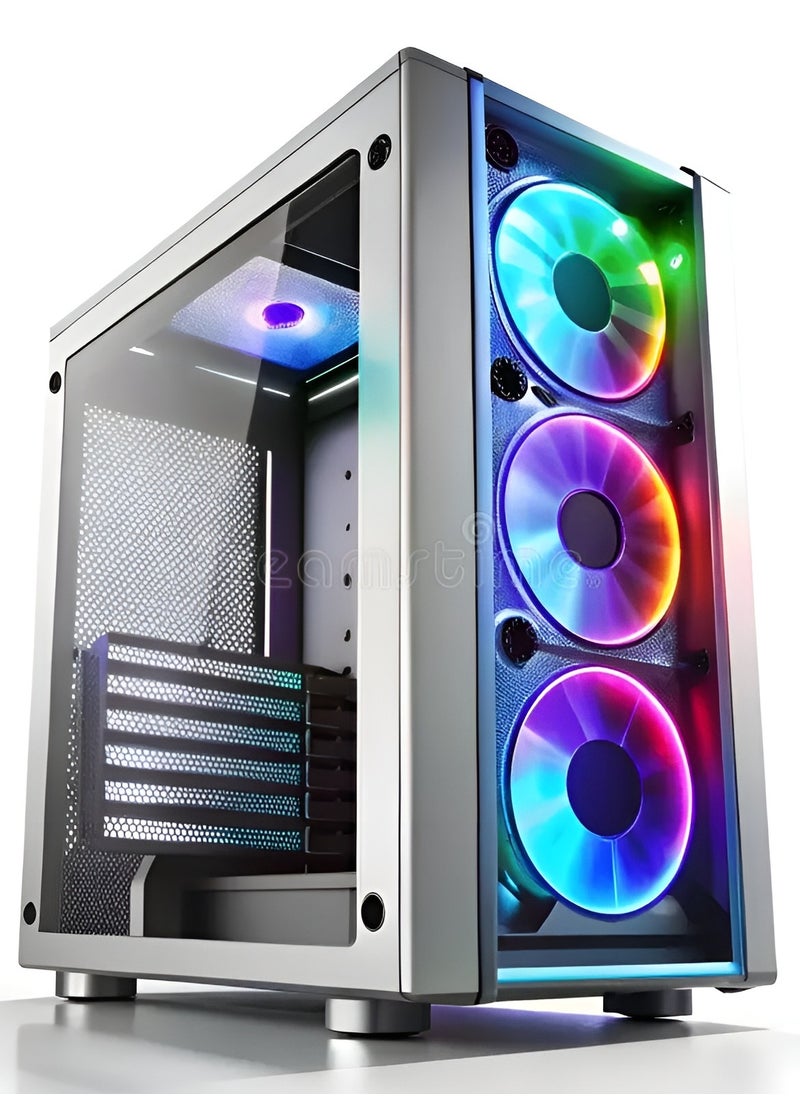 AJYAL PC Gaming TMD Core i5-12400F Processor / 16GB RAM 3600MHz /1TB SSD / Windows 11 Pro / NVIDIA GeForce RTX 4060 8GB Graphics Cars / Black Gaming RGB Case  - Image 1