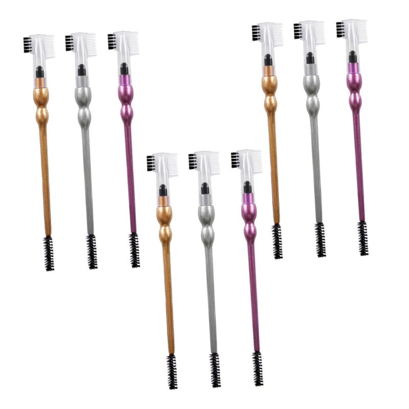 9 Pcs Professional Brow And Eye Makeup Kit With Comb Brush Lash Tool Set - Image 1