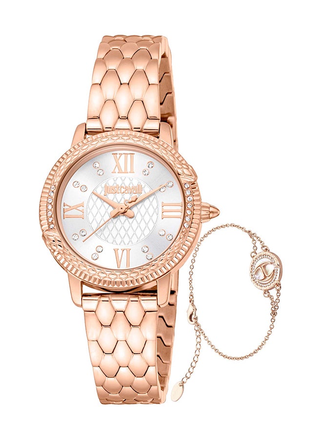 Just Cavalli مجموعة جاست كافالي ليدي فايبريزد JC1L276M0075 - ساعة كوارتز أنثوية من الفولاذ المقاوم للصدأ 3 عقارب - Image 1