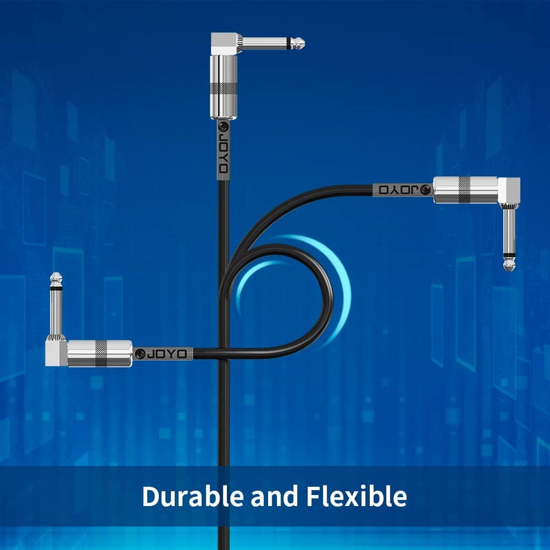 JOYO Patch Cables 1.2ft for Bass Guitar Effect Pedal Professional Guitar Patch Cords 1/4 Inch (CM-05, 6 Pack) - Image 5