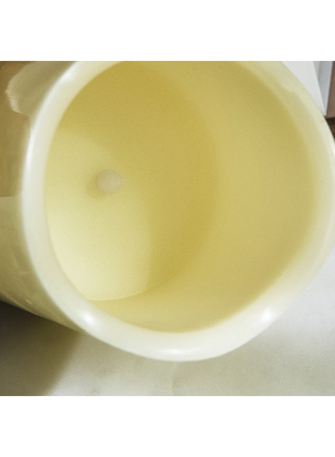 هوم بوكس شمعة لونا  بدون لهب بلون عاجي برائحة الفانيليا ووميض -  سم - Image 3