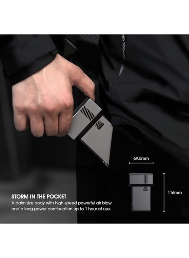 SYOSI Electronic Air Duster Air Blower Portable Rechargeable Electric Air Blower 100000 RPM Palm Turbo Blower Compatible for Camera, Lens, Keyboard, Laptop, Drone Cleaning - Image 3