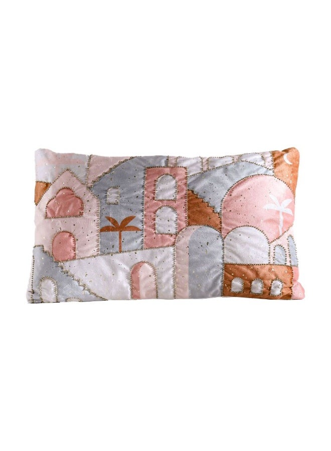 Danube Home Gleam Oasis Print Velvet Cushion Cover with Foil - Multicolor - 30x50 cm | Velvet Couch Pillow Cover For Living Room, Bed Room 811500137750 - Image 5