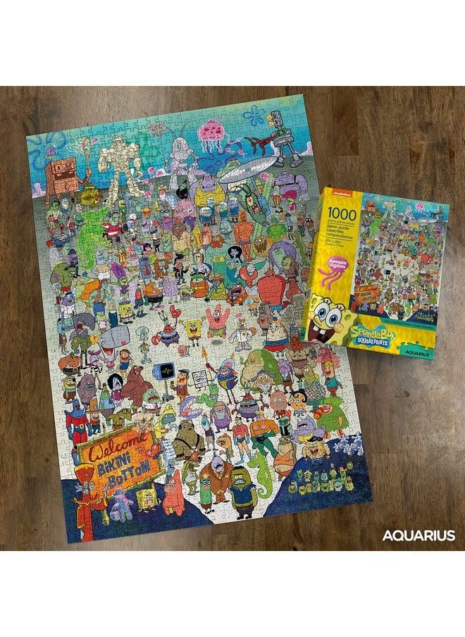 Aquarius Spongebob Squarepants Puzzle (1000 Piece Jigsaw Puzzle) Officially Licensed Spongebob Merchandise & Collectibles Glare Free Precision Fit 20 X 28 Inches  - Image 4