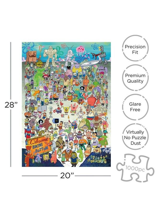 Aquarius Spongebob Squarepants Puzzle (1000 Piece Jigsaw Puzzle) Officially Licensed Spongebob Merchandise & Collectibles Glare Free Precision Fit 20 X 28 Inches  - Image 3