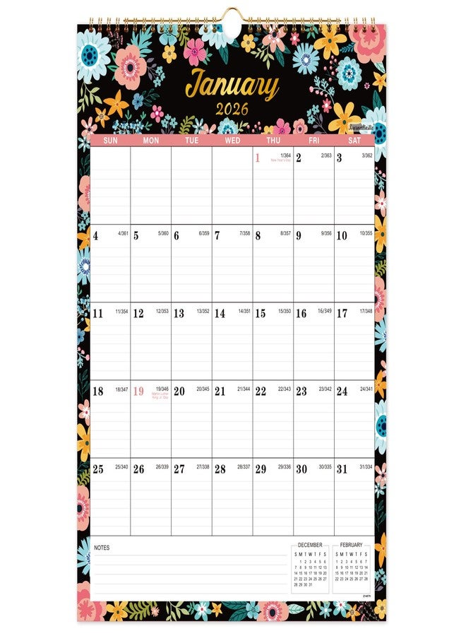 Journaltastic 2026 Wall Calendar - Calendar 2026, 12 Monthly Wall Calendar with Thick Paper, Jan. 2026 - Dec. 2026, 12" x 17", Twin-Wire Binding, Perfect for Planning - Image 1