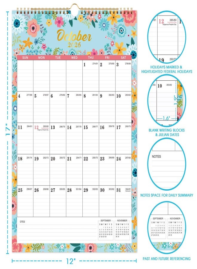 Journaltastic 2026 Wall Calendar - Calendar 2026, 12 Monthly Wall Calendar with Thick Paper, Jan. 2026 - Dec. 2026, 12" x 17", Twin-Wire Binding, Perfect for Planning - Image 4