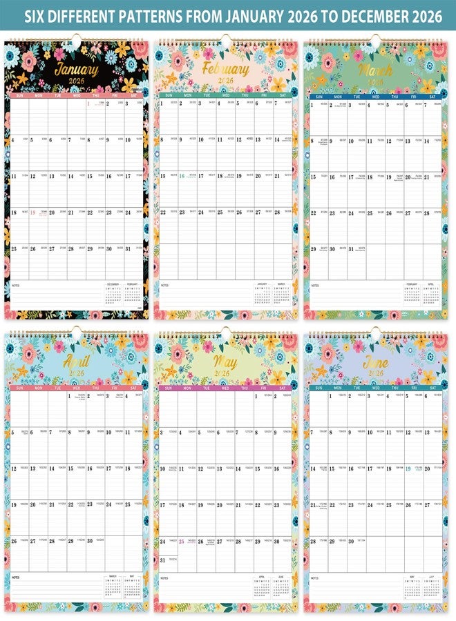 Journaltastic 2026 Wall Calendar - Calendar 2026, 12 Monthly Wall Calendar with Thick Paper, Jan. 2026 - Dec. 2026, 12" x 17", Twin-Wire Binding, Perfect for Planning - Image 2