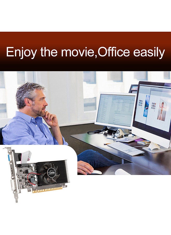 JINGSHA - GT610 Graphics Card 2GB/DDR3/64bit Memory Video Card Computer Graphics Card with HD+VGA Ports for Office Entertainment - Image 1