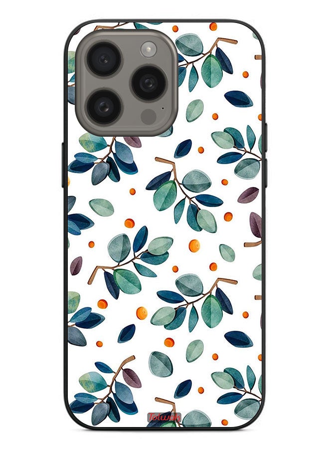 Tolwak Apple iPhone 15 Pro Protective Case Cover Leaves - Image 2