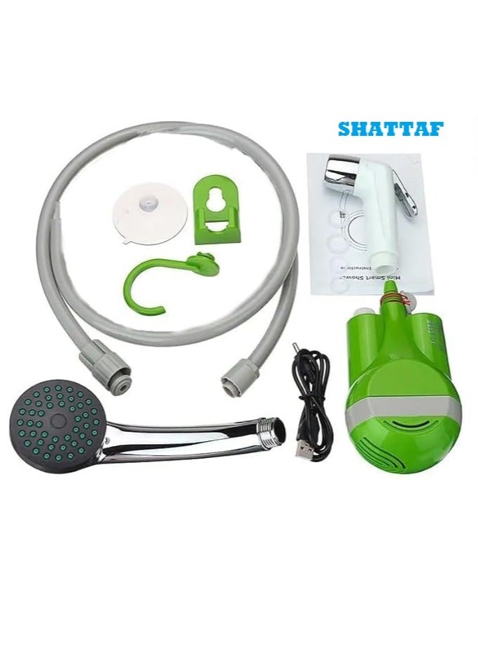 DLC Portable Outdoor Shower, Travel Camping Muslim Shattaf for Indoors and Outdoors,Camping Shower Pump Handheld Rechargeable Camping Showerhead Travel Bidet Hose Spray - Image 1