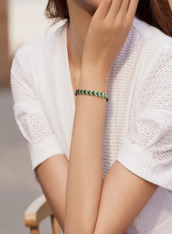 JENDEAR SHINE Rope Bracelet for Women, Hand Braided Rope Gradient Color Adjustable, Casual Party Couple Friendship Birthday Gift - Image 3