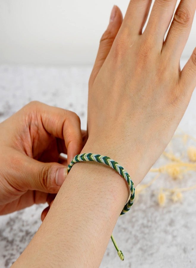 JENDEAR SHINE Rope Bracelet for Women, Hand Braided Rope Gradient Color Adjustable, Casual Party Couple Friendship Birthday Gift - Image 4