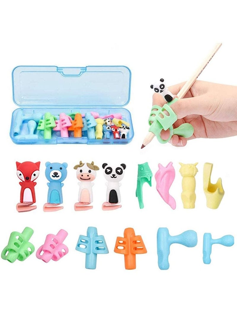 HomarKet 15-Piece Pencil Grips for Kids Handwriting Multicolour  - Image 1