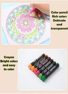 ZCM-HAPPY Deluxe 145-Piece Double Layer Aluminum Box Brush Drawing Painting Set - Student Watercolor Pen and Children's Graffiti Gift Box (Pink Unicorn Horse)  - Image 5